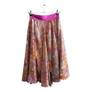 Vintage/Y2K Women’s unbranded pink and orange floral skirt